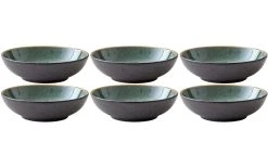 Bitz Assiette De Soupe Et De Pâtes Ø 20 Cm, 6 Pièce/s, Noir/vert - Plaque
