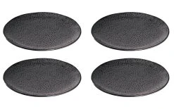 Leonardo Assiette De Présentation Matera Ø 32 Cm, 4 Pièce/s, Anthracite - Plaque