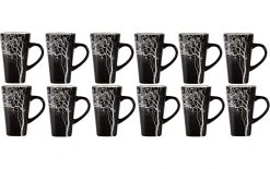 Villa Collection Tasse à Café Hela 500 Ml, 12 Pièce/s, Noir - Tasse
