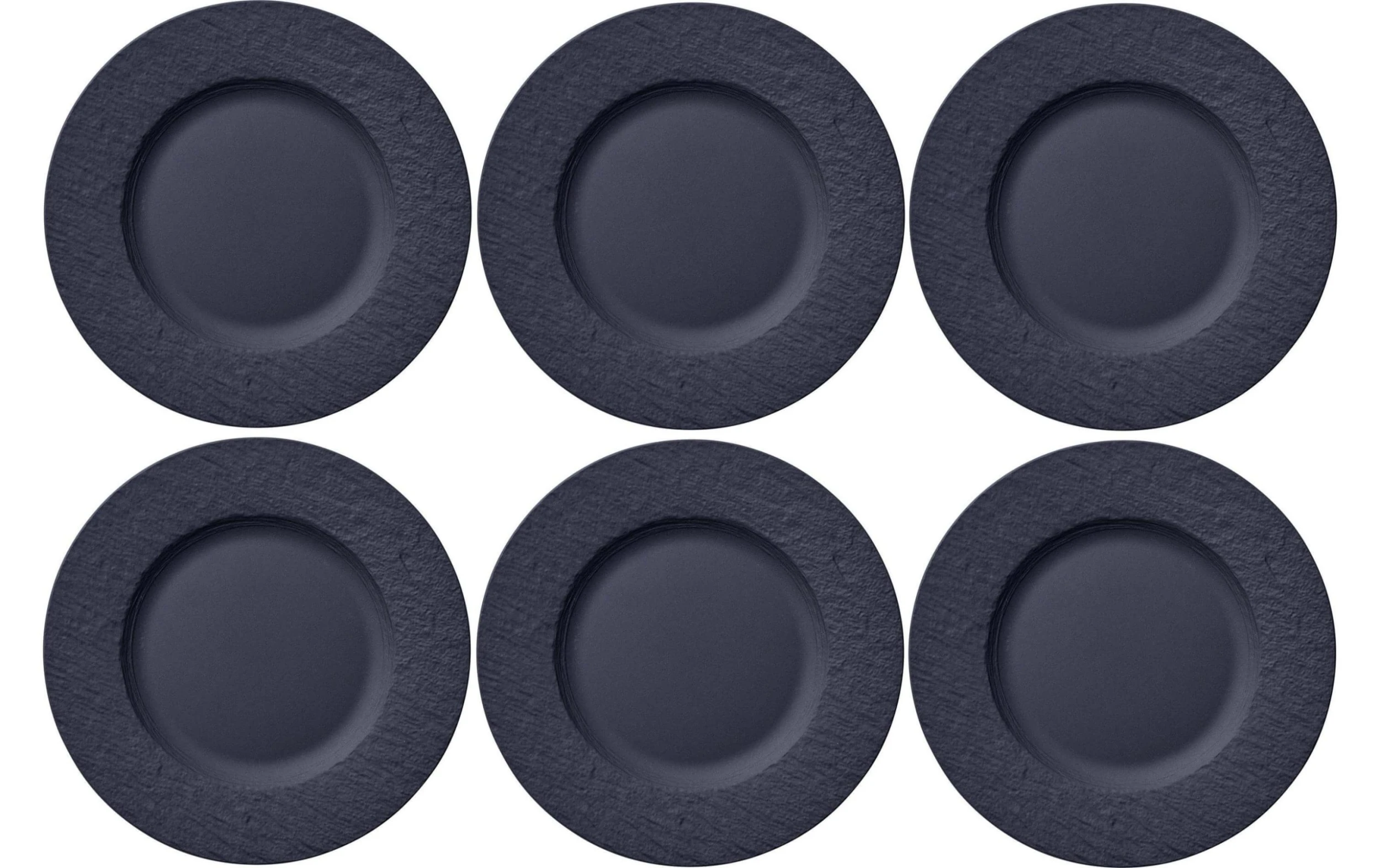 Villeroy & Boch Assiette Non Décorative Manufacture Rock Ø 27 Cm, 6 Pièce/s, Noir - Plaque 3 Villeroy & Boch Assiette Non Décorative Manufacture Rock Ø 27 Cm, 6 Pièce/s, Noir - Plaque