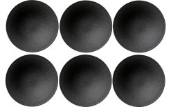 Villeroy & Boch Assiette De Soupe Et De Pâtes Manufacture Rock 6 Pièces, Noir - Plaque