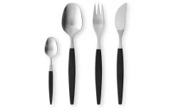 Gense Kits De Couverts Focus De Luxe 12-parties, Noir/Argenté - Set De Couverts