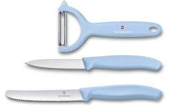 Victorinox Couteau à Légumes Trend Colors 3 Pièces, Bleu Clair - Couteau De Cuisine