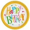 Braun + Company Assiettes Jetables Birthday Dance 23 Cm, 10 Pièce/s, Multicolore - Vaisselle Jetable