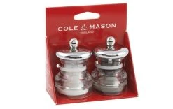 Cole&Mason Moulins à Sel Et à Poivre PO3 2 Pièces, 6.5 Cm, Transparent - Moulin à épices -Paderno Shop unnamed file 639