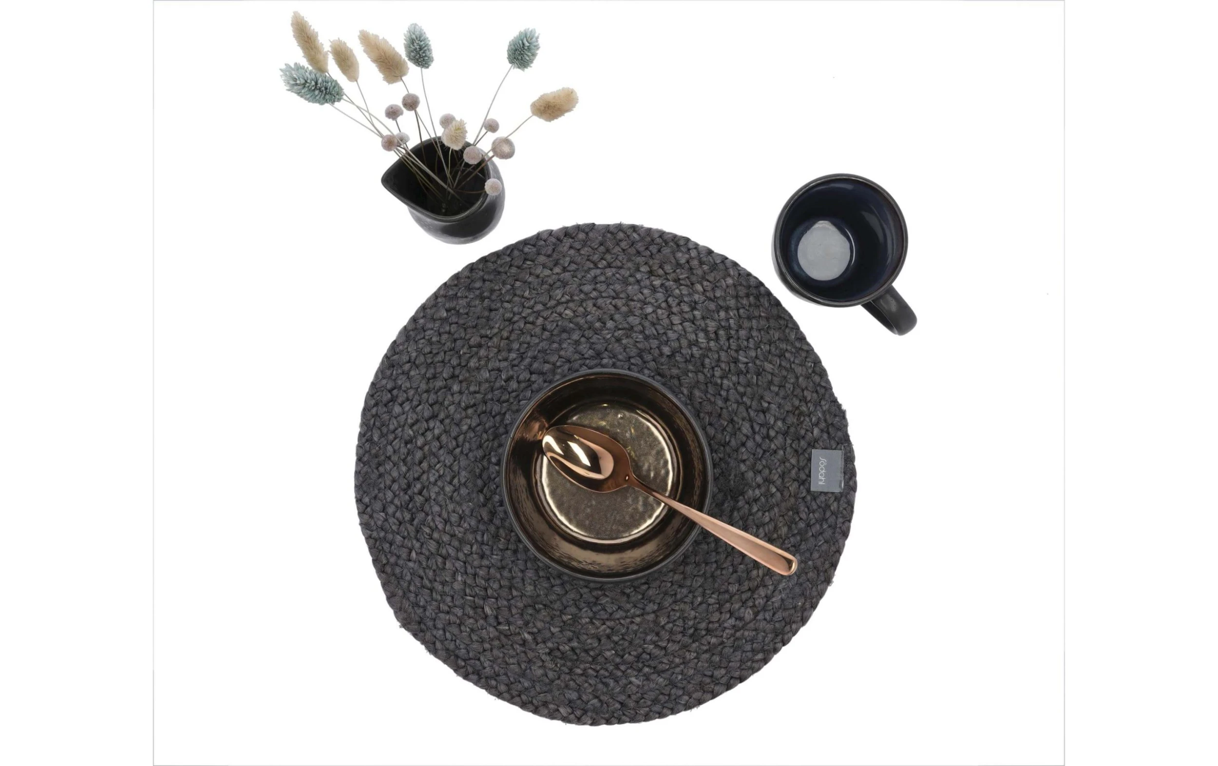 Södahl Set De Table Its All Rond, Ø 35 Cm, Noir - Nappes De Table 4 Södahl Set De Table Its All Rond, Ø 35 Cm, Noir - Nappes De Table - Image 2