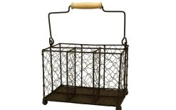 Esschert Design Porte-serviette Porte-couverts Marron - Porte-serviettes