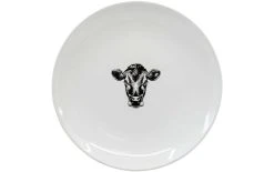 Kadastar Assiettes Pour Le Petit-déjeuner Et à Dessert Vache 1 Pièce/s,Noir/Blanc - Plaque