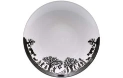 Kadastar Assiettes Pour Le Petit-déjeuner Et à Dessert Bénichon De Montagne 1 Pièce/s,Noir/Blanc - Plaque