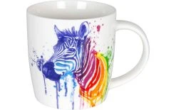 Könitz Tasse à Café Zebra Watercoloured Animals 350 Ml, Blanc - Tasse
